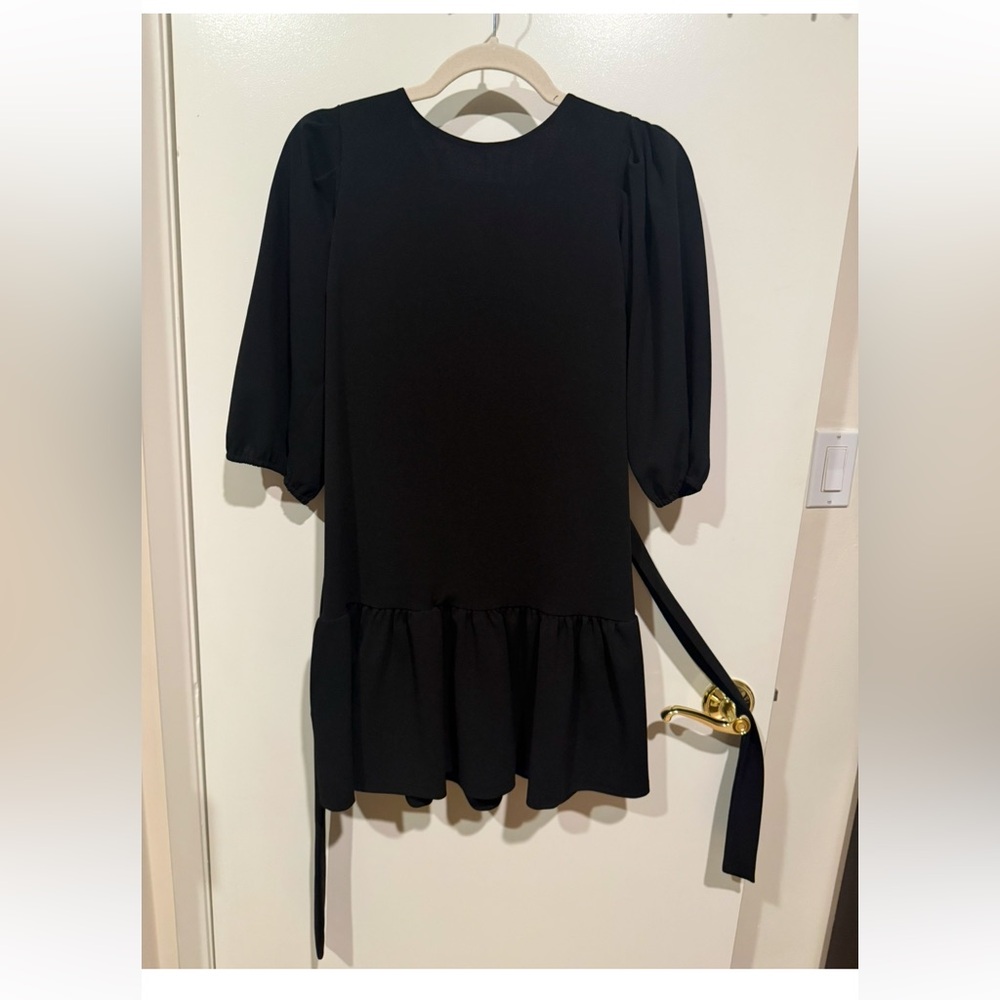 Black casual short dress